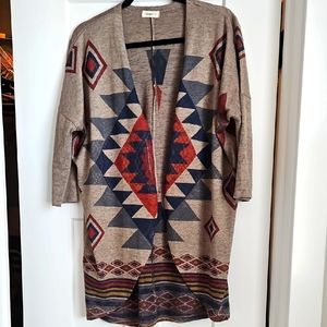 Aztec 3/4 sleeve cardigan